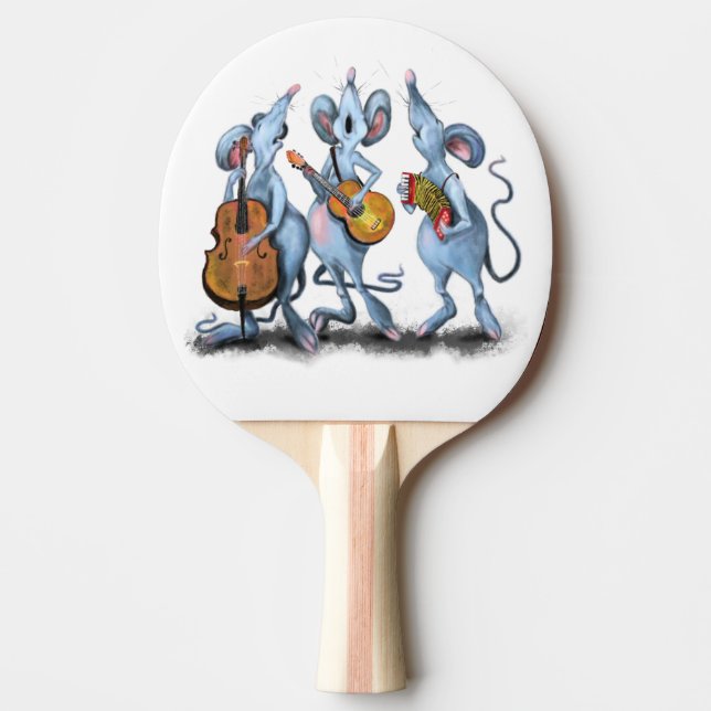 Funny Mouse Music Band Ping Pong Paddle (Front)