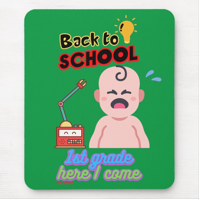 funny mouse pad  "BACK TO SCHOOL" (Front)