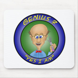 Funny Mouse Pads: Genius ?, "Yes i am" Pad