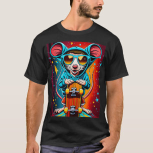 Funny Mouse Skateboard Lover Design Gift Tank Top