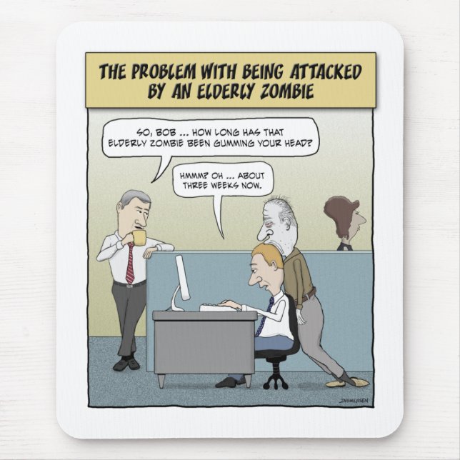 Funny mousepad: Elderly Zombie Mouse Pad (Front)