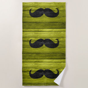 Funny Moustache #46 Beach Towel