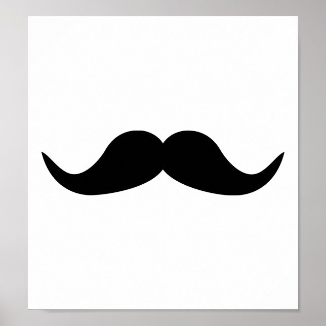 Funny Moustache beard Poster (Front)