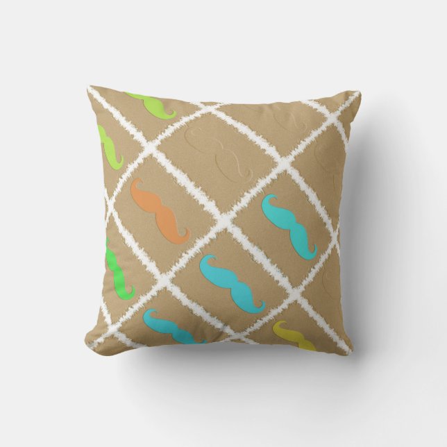 Funny Moustache Cushion (Front)