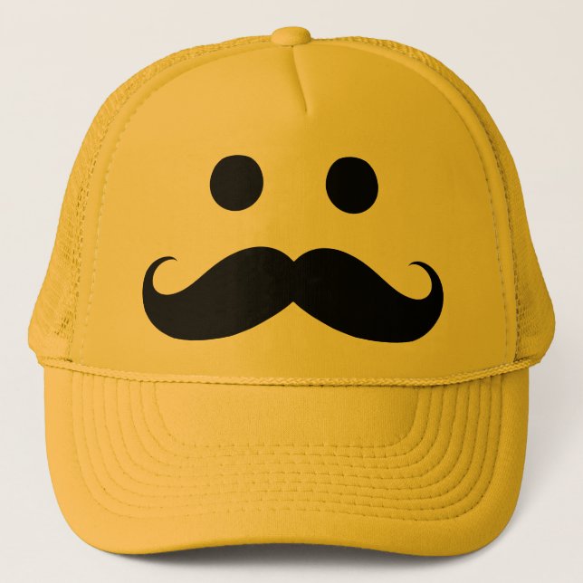 Funny Moustache Face Hat (Front)