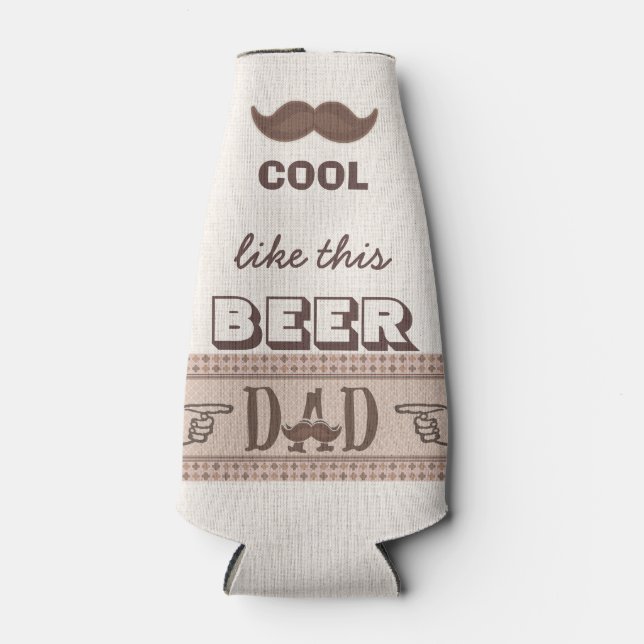 Funny Moustache Father's Day Best Dad Ever Cooler (Front)