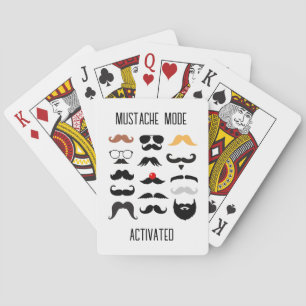 Funny Moustache Father's Day Gift Birthday Playing Cards