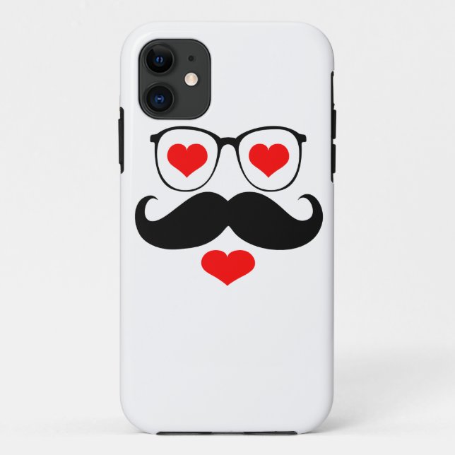 Funny  Moustache Glasses 6 Case-Mate iPhone Case (Back)