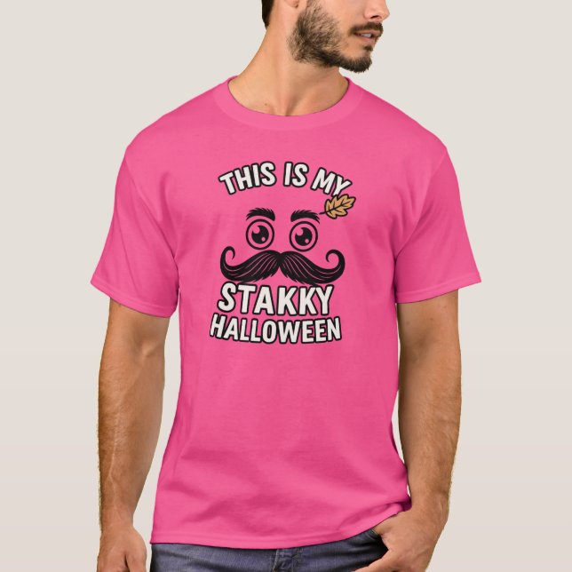 Funny Moustache Halloween T-Shirt (Front)