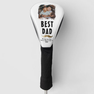 Funny Moustache Happy Father's Day Photo Golf Head Cover