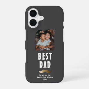 Funny Moustache Happy Father's Day Photo iPhone 16 Case