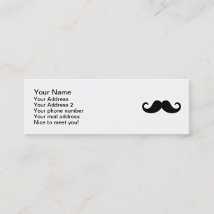 Funny Moustache Mini Business Card