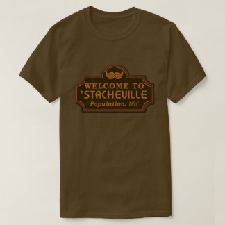 Funny Moustache Mo Welcome Sign T-Shirt