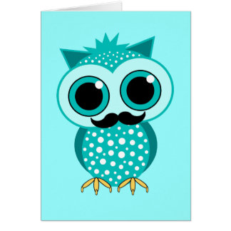 funny moustache owl