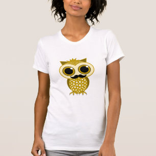 funny moustache owl T-Shirt