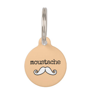 Funny Moustache Pet Tag