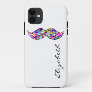 Funny Moustache Plain White Background Case-Mate iPhone Case