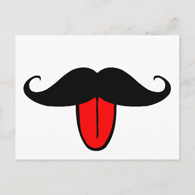 Funny moustache postcard (Front)