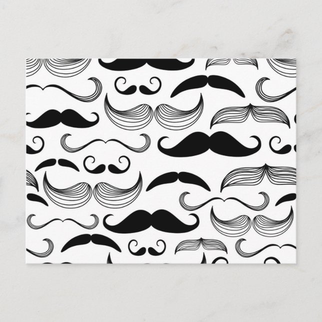 Funny Moustache Postcard (Front)