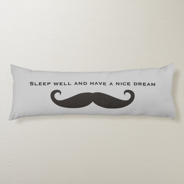 Funny Moustache / Schnurrbart + your text Body Cushion (Front)