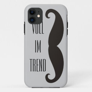 Funny Moustache / Schnurrbart + your text Case-Mate iPhone Case