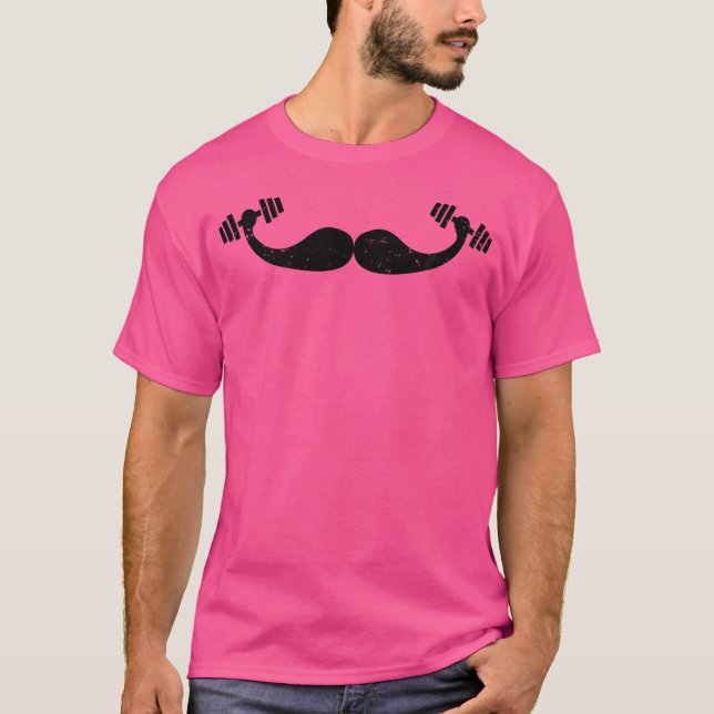 Funny Moustache Shirt Weight Lifting For Men Bodyb (Front)