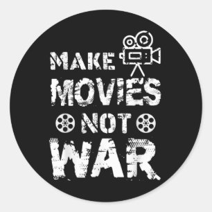 Funny Movie Director Film Making Quote Make Movies Classic Round Sticker