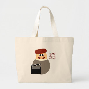 Funny Movie Director Large Tote Bag