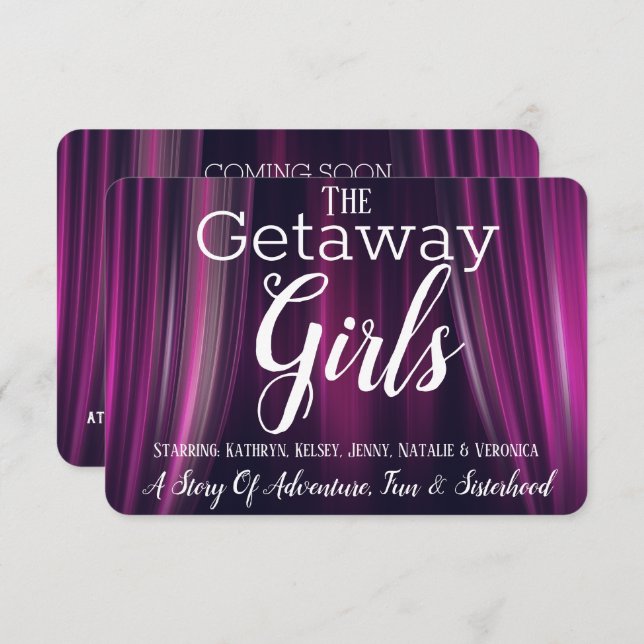Funny Movie Parody Girls Getaway Invitation (Front/Back)