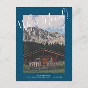 funny moving announcement blue Upload your photo Postcard