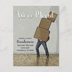Funny Moving Boxes We've Moved Announcement Postcard
