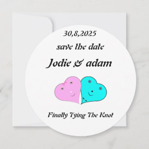 funny mr & mrs hearts save the date
