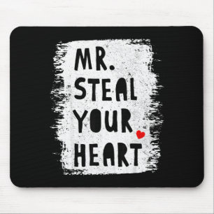 Funny mr steal heart boys kids toddlers valentines mouse pad