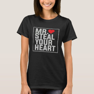 Funny Mr Steal Your Heart Valentines Day Boys Kids T-Shirt