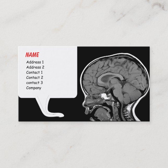 Funny MRI business card template (Front)