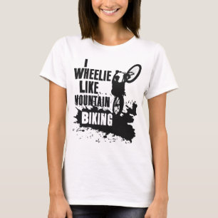 Funny MTB Riding Wheelie Like Mountain Biking Kids T-Shirt