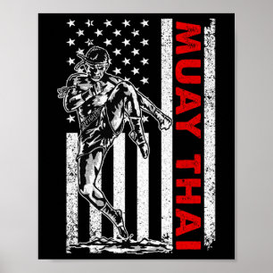 Funny Muay Thai Art For Men Women Kids Muay Thai K Poster