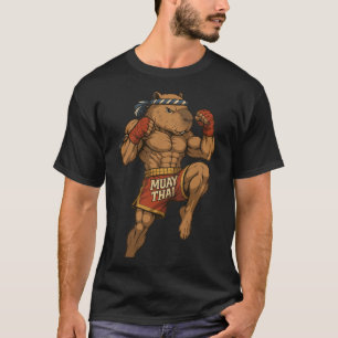 Funny Muay Thai Capybara Thai Boxing Martial Arts T-Shirt