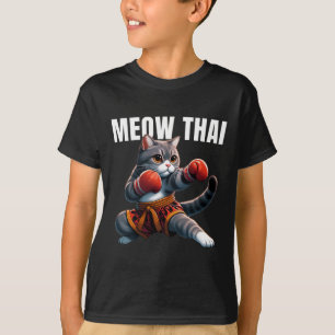 Funny Muay Thai Cat Meow Thai Boxing Martial Art K T-Shirt
