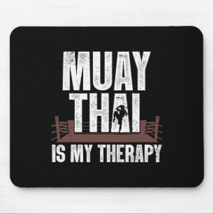 Funny Muay Thai Design For Men Women Kids Muay Tha Mouse Pad