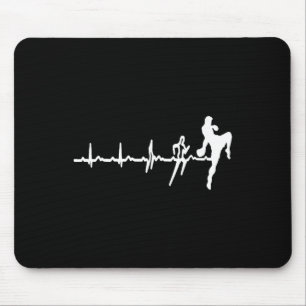 Funny Muay Thai Heartbeat Heart Kickboxing Love Gi Mouse Pad