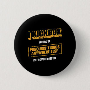 Funny Muay Thai Kickboxing And Mixed Martial Arts 6 Cm Round Badge