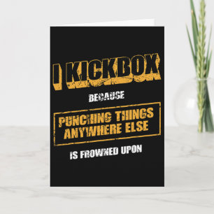 Funny Muay Thai Kickboxing And Mixed Martial Arts  Card