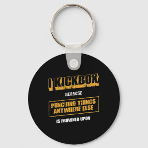 Funny Muay Thai Kickboxing And Mixed Martial Arts Key Ring
