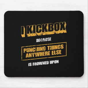 Funny Muay Thai Kickboxing And Mixed Martial Arts  Mouse Pad