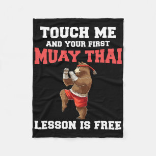 Funny Muay Thai Lesson - Thai Boxing Kickboxing Be Fleece Blanket