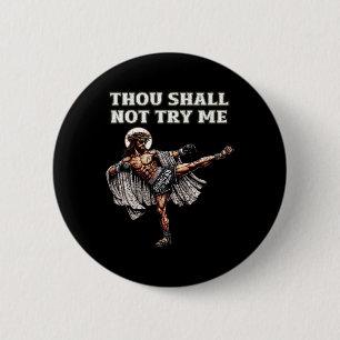 Funny Muay Thai Lord Jesus Thai Boxing Kickboxing  6 Cm Round Badge
