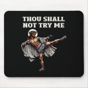 Funny Muay Thai Lord Jesus Thai Boxing Kickboxing Mouse Pad