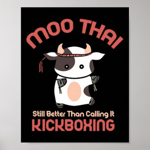 Funny Muay Thai Moo Thai Kickboxing  Poster