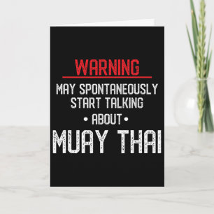 Funny Muay Thai Warning - Nak Muay, Kickboxing Gif Card